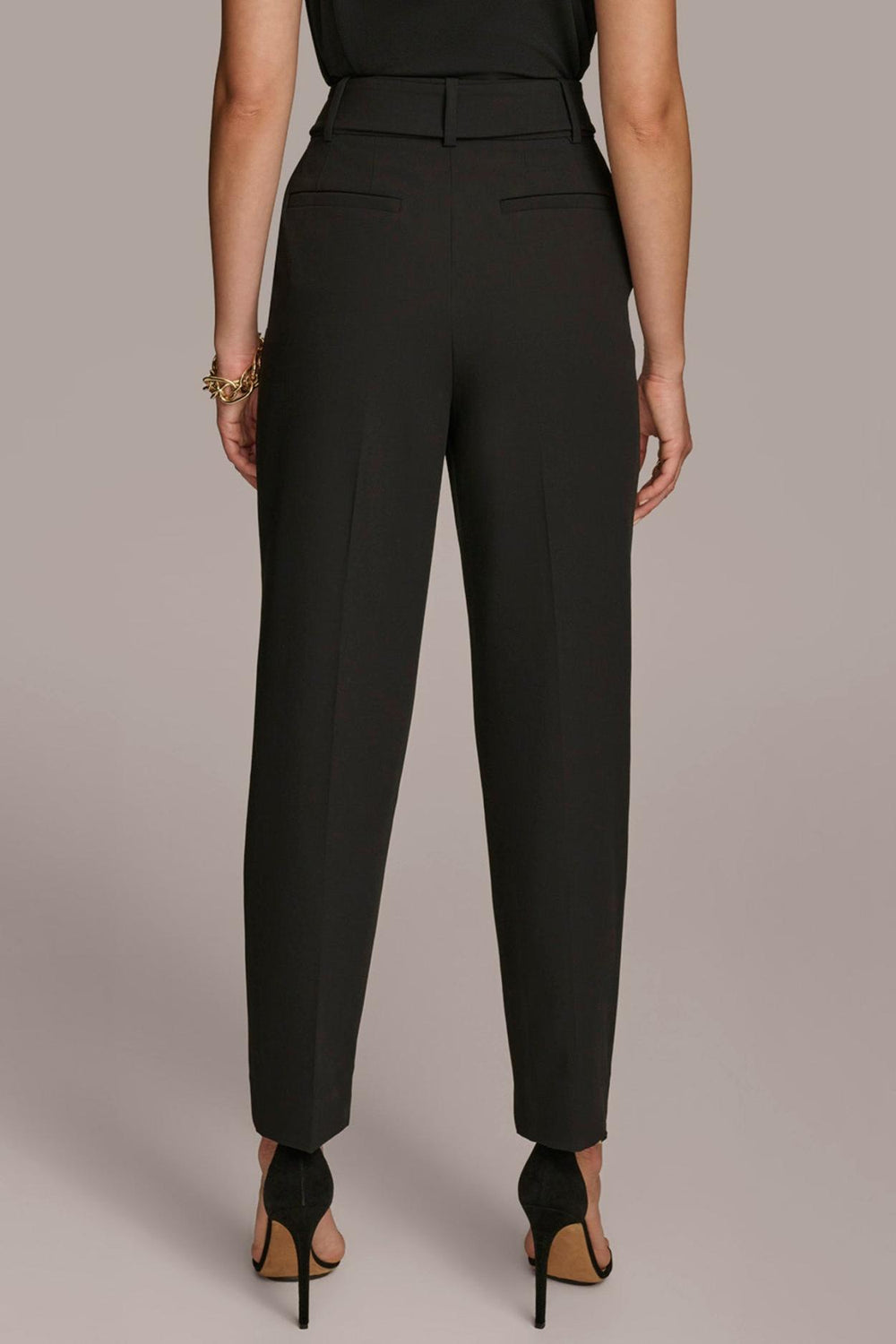Donna Karan Pants | Women PLEATED PANT WITH BELT Black