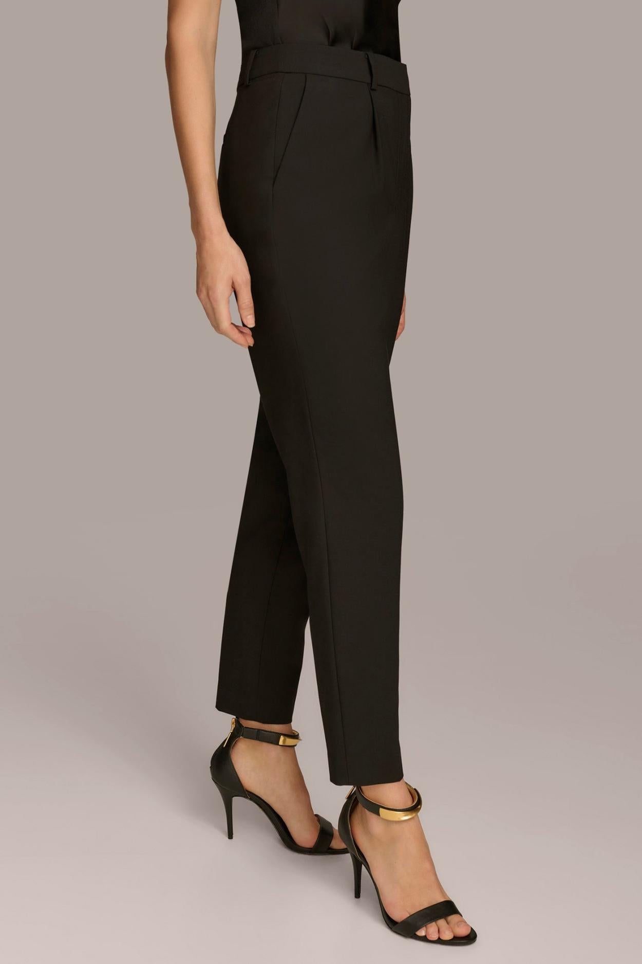 Donna Karan Pants | Women PLEATED SLIM LEG TROUSER Black