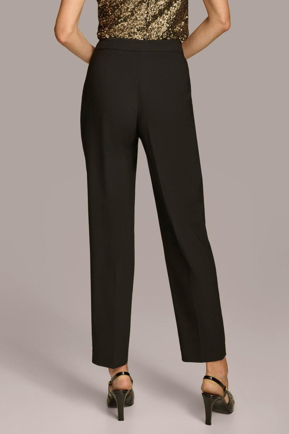 Donna Karan Pants | Women PLEATED STRAIGHT LEG PANT Black