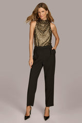 Donna Karan Pants | Women PLEATED STRAIGHT LEG PANT Black