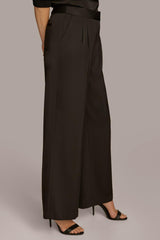 Donna Karan Pants | Women PLEATED WIDE LEG PANT Black