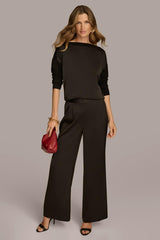 Donna Karan Pants | Women PLEATED WIDE LEG PANT Black