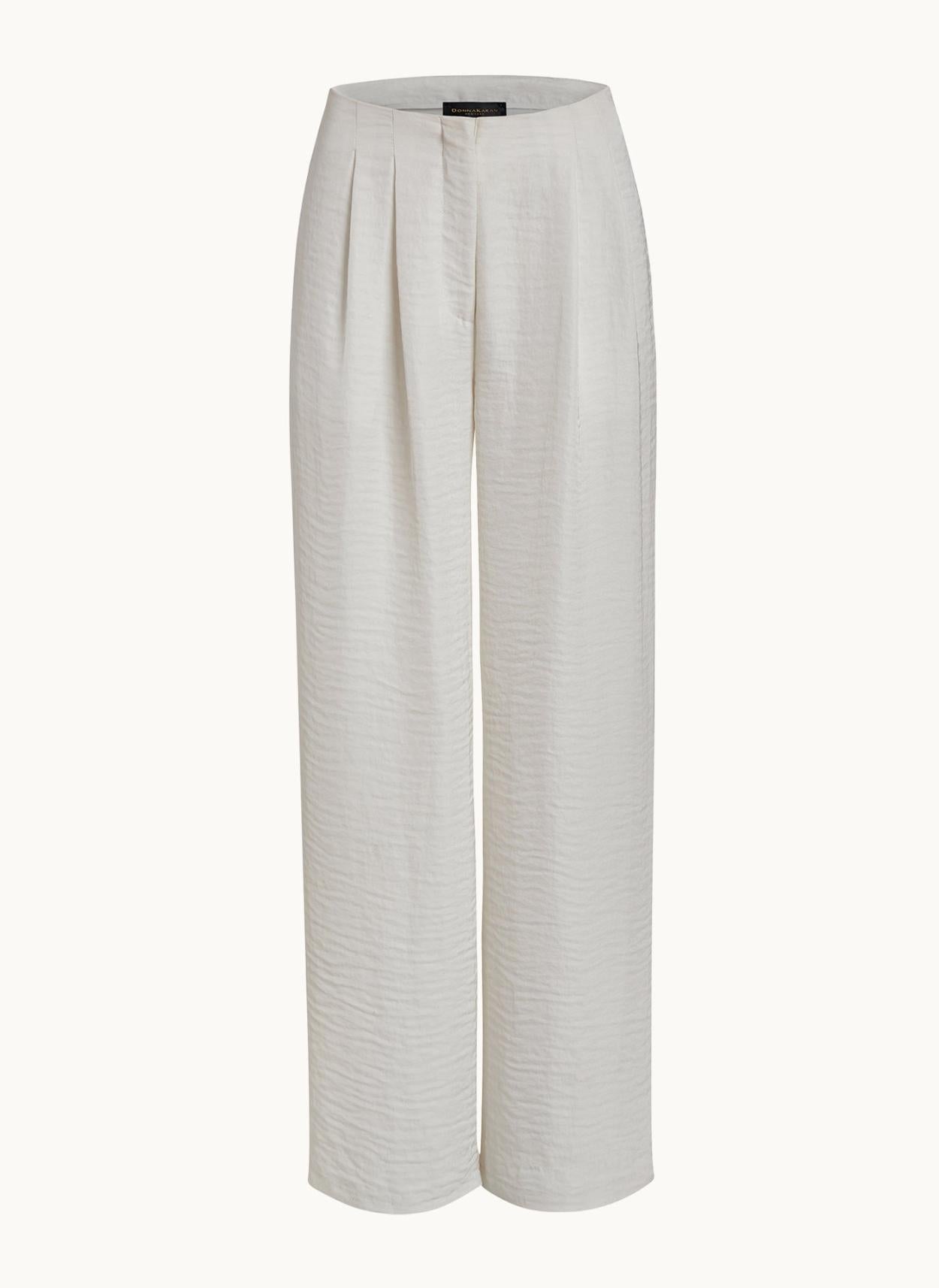 Donna Karan Pants | Women PLEATED WIDE LEG PANT Cream