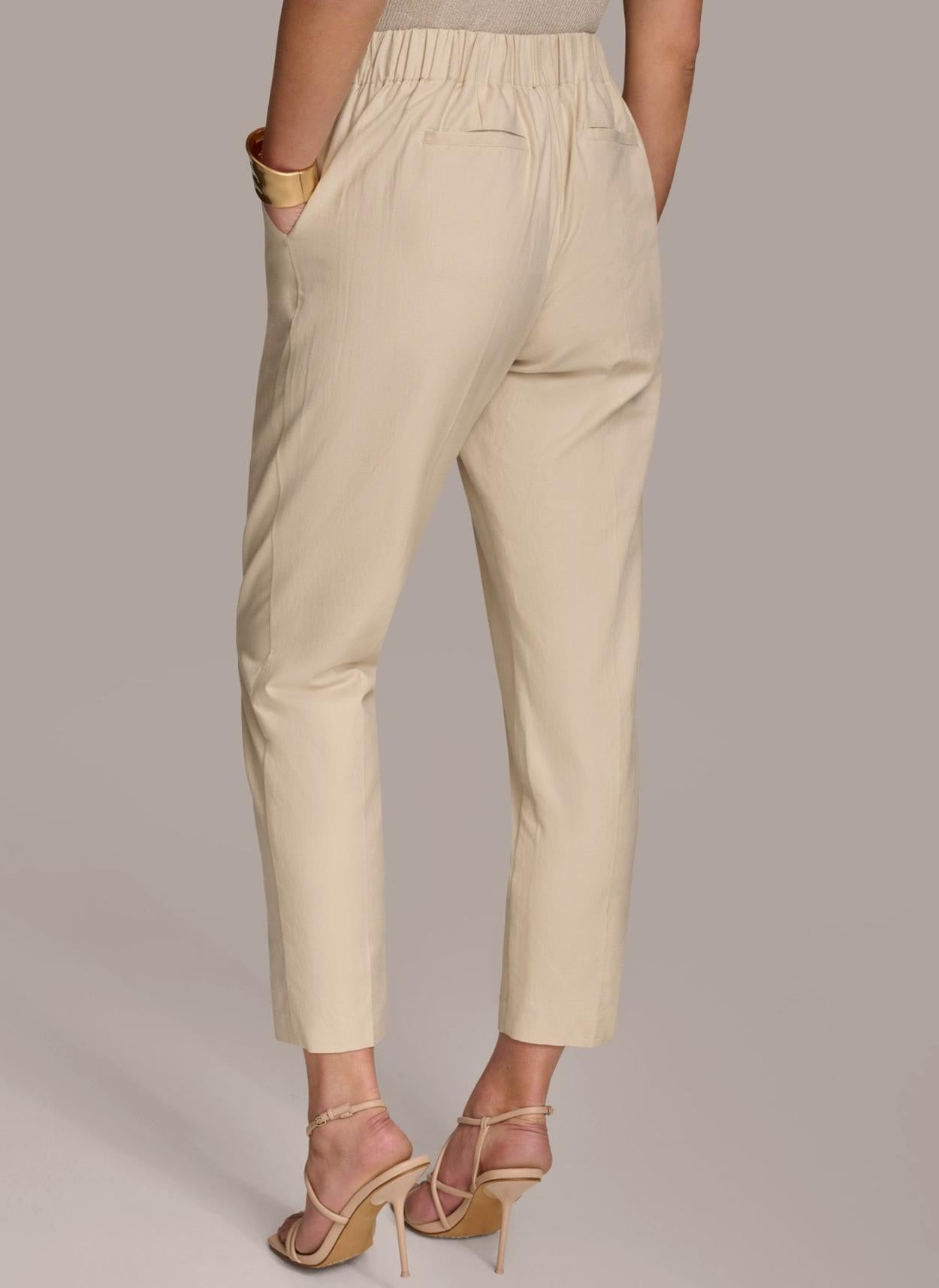 Donna Karan Pants | Women PULL ON TROUSER WITH PLEATS Beige