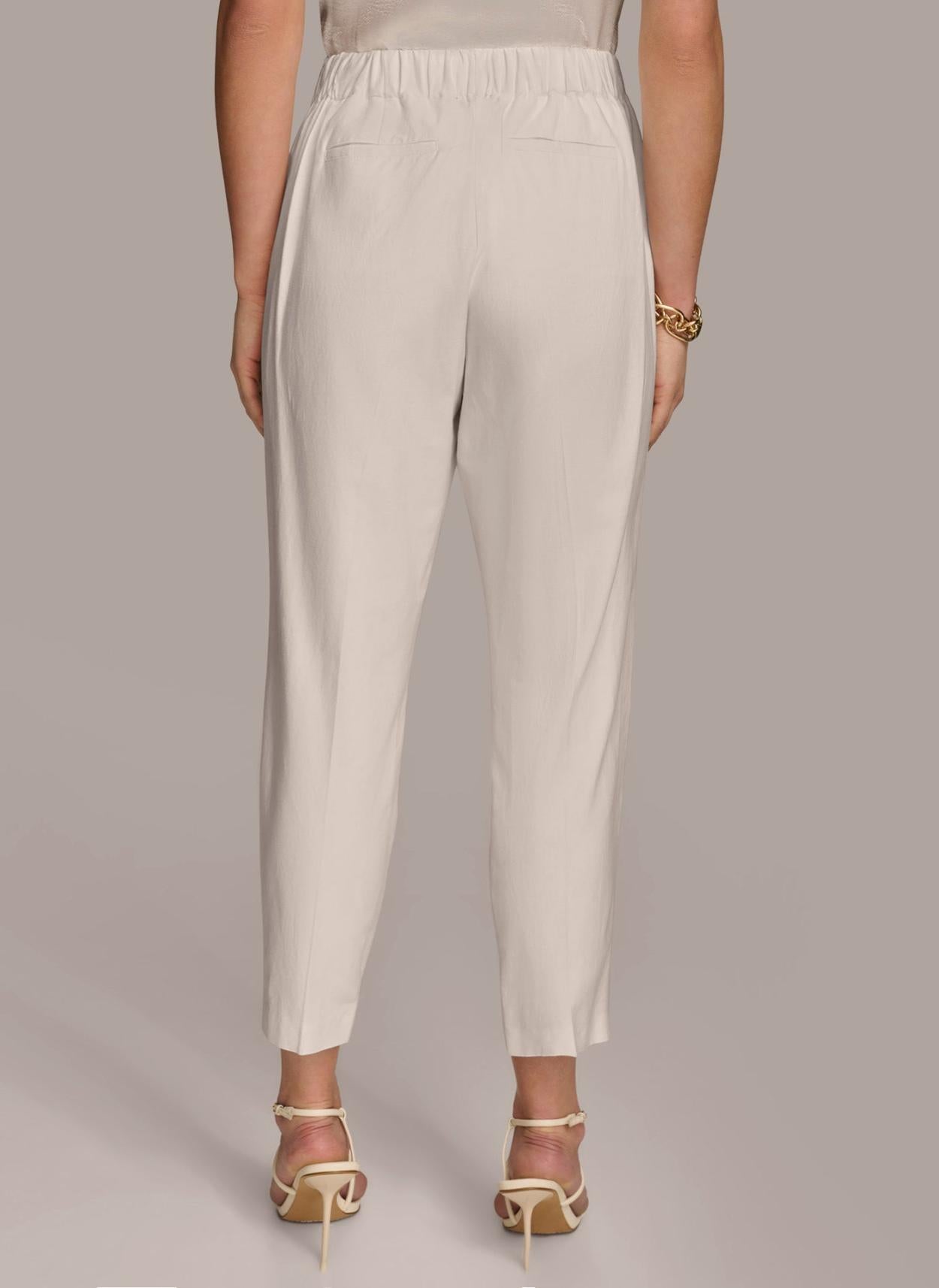 Donna Karan Pants | Women PULL ON TROUSER WITH PLEATS Cream