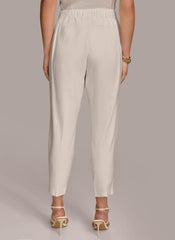 Donna Karan Pants | Women PULL ON TROUSER WITH PLEATS Cream