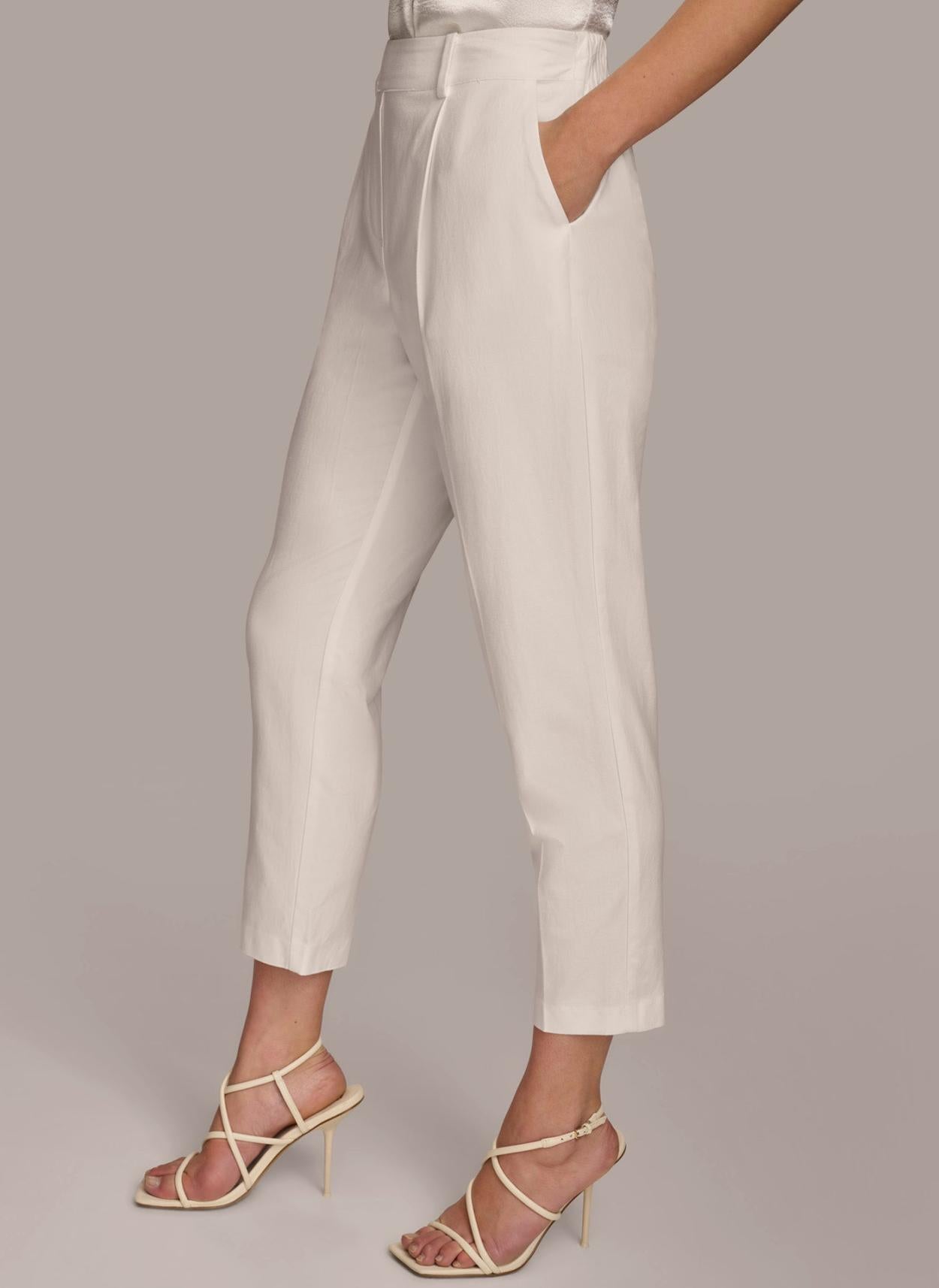 Donna Karan Pants | Women PULL ON TROUSER WITH PLEATS Cream