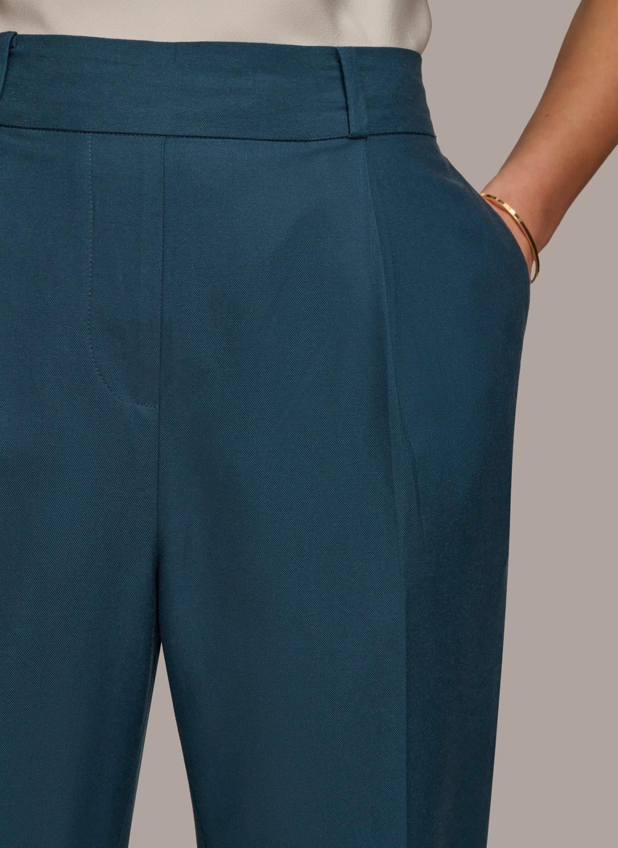 Donna Karan Pants | Women PULL ON TROUSER WITH PLEATS Tide Navy