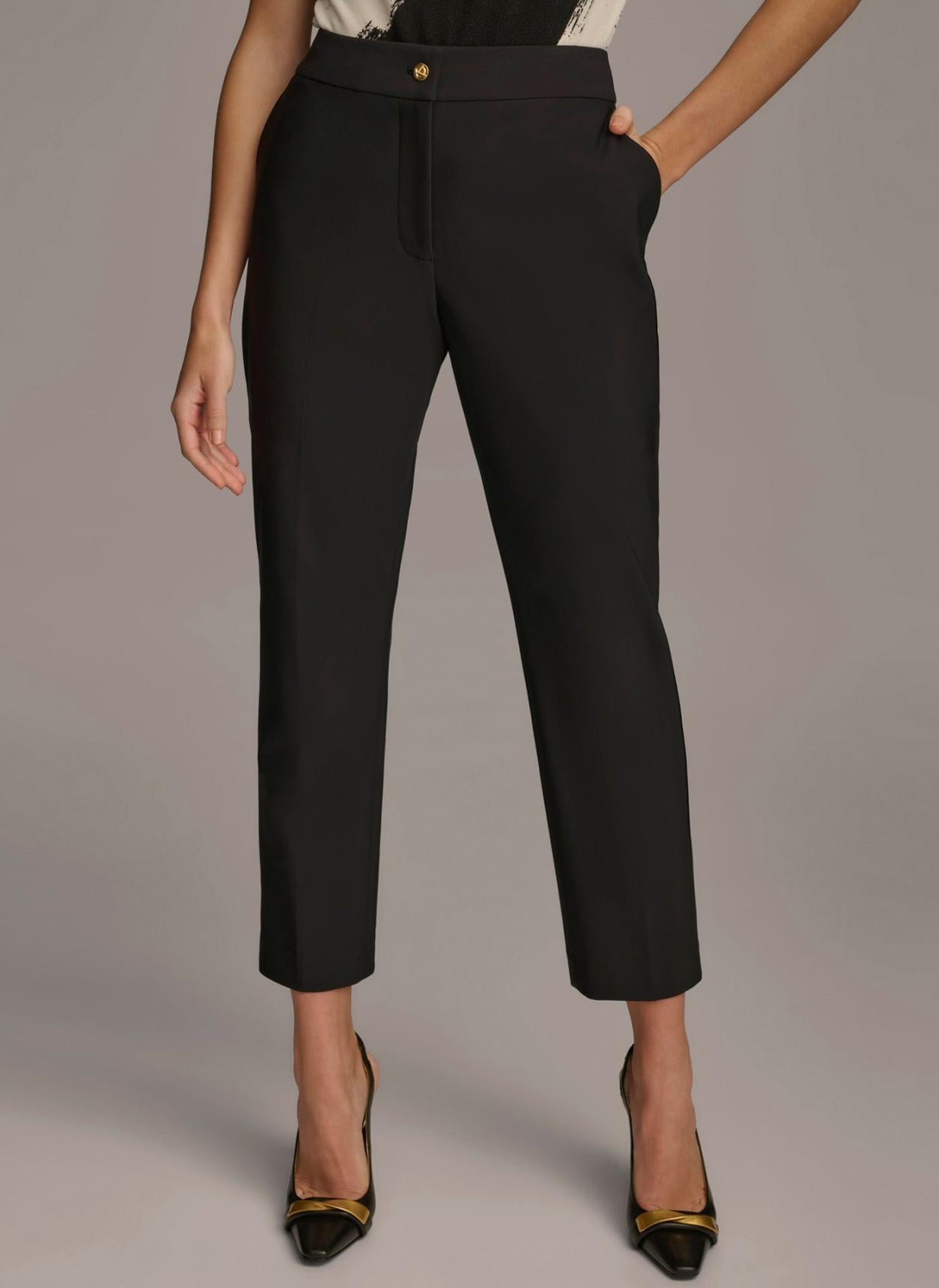 Donna Karan Pants | Women SLIM LEG ANKLE LENGTH PANT Black