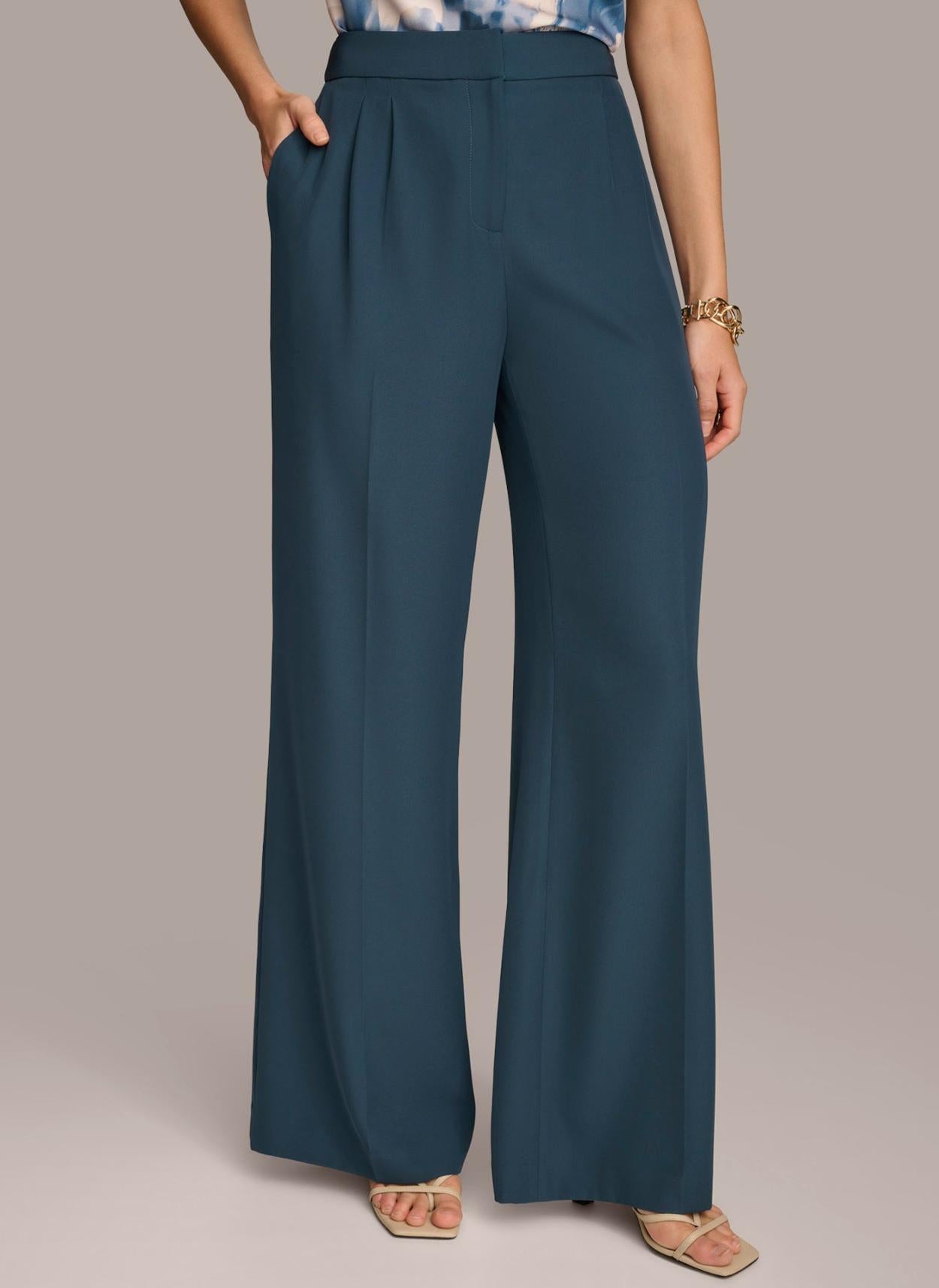 Donna Karan Pants | Women SOFT SUITING WIDE LEG PANT Tide