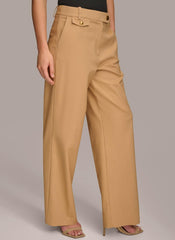 Donna Karan Pants | Women STRAIGHT LEG TROUSER WITH TAB WAIST DETAIL Fawn
