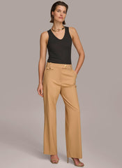 Donna Karan Pants | Women STRAIGHT LEG TROUSER WITH TAB WAIST DETAIL Fawn