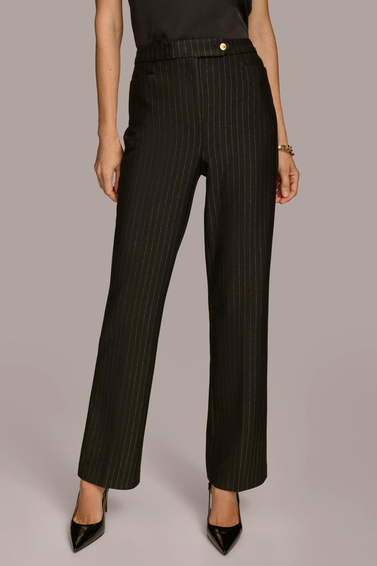 Donna Karan Pants | Women STRAIGHT PINSTRIPE PANT Black