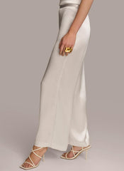 Donna Karan Pants | Women WIDE LEG FLAT FRONT Cream