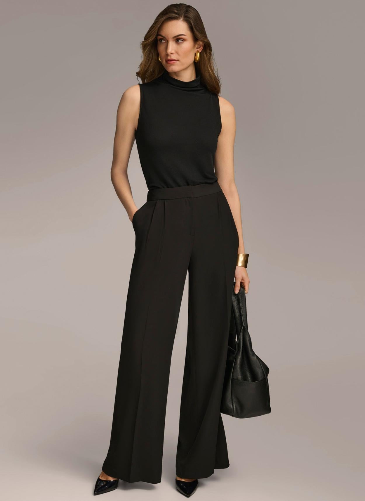 Donna Karan Pants | Women WIDE LEG PANT Black