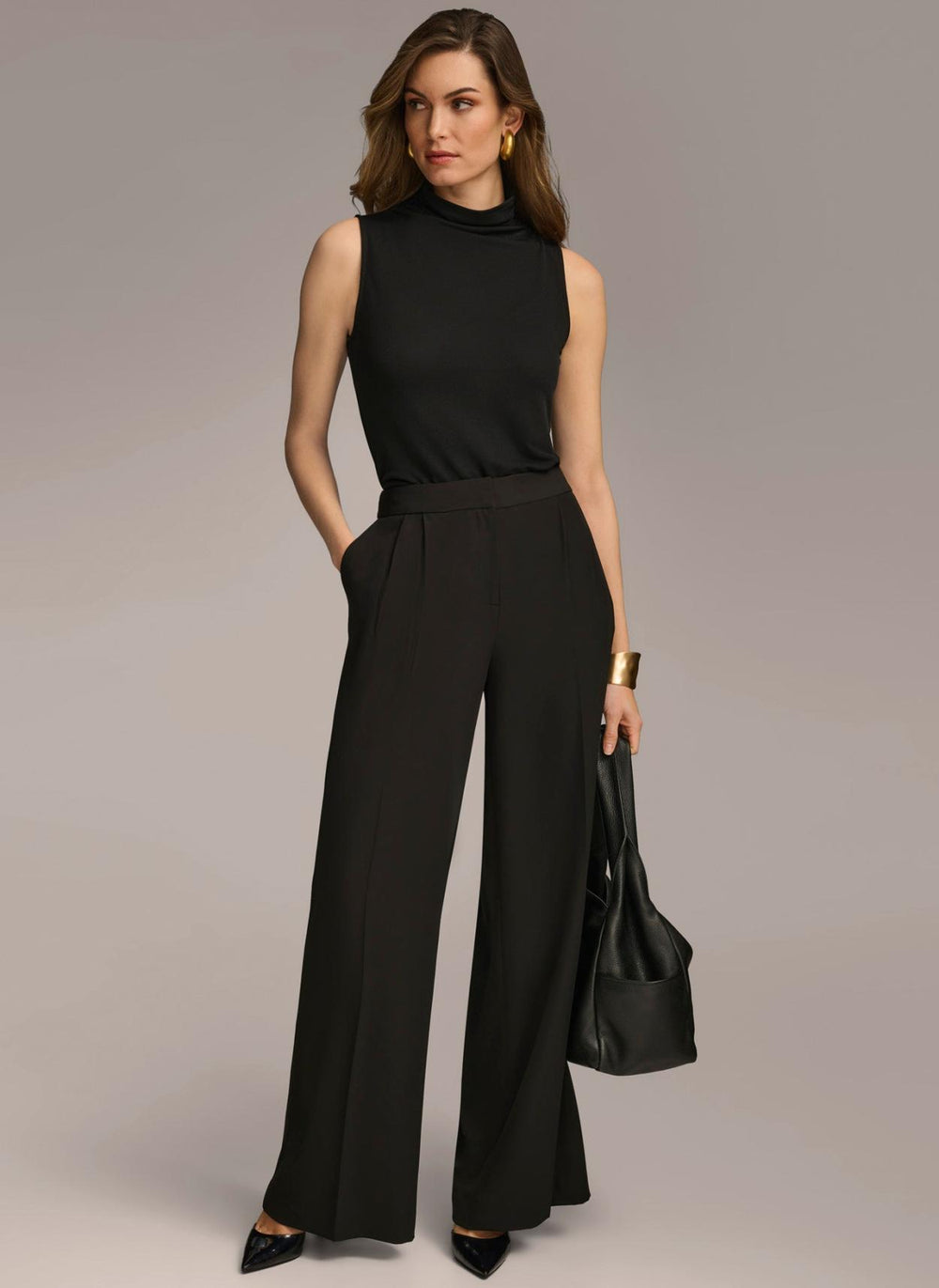 Donna Karan Pants | Women WIDE LEG PANT Black