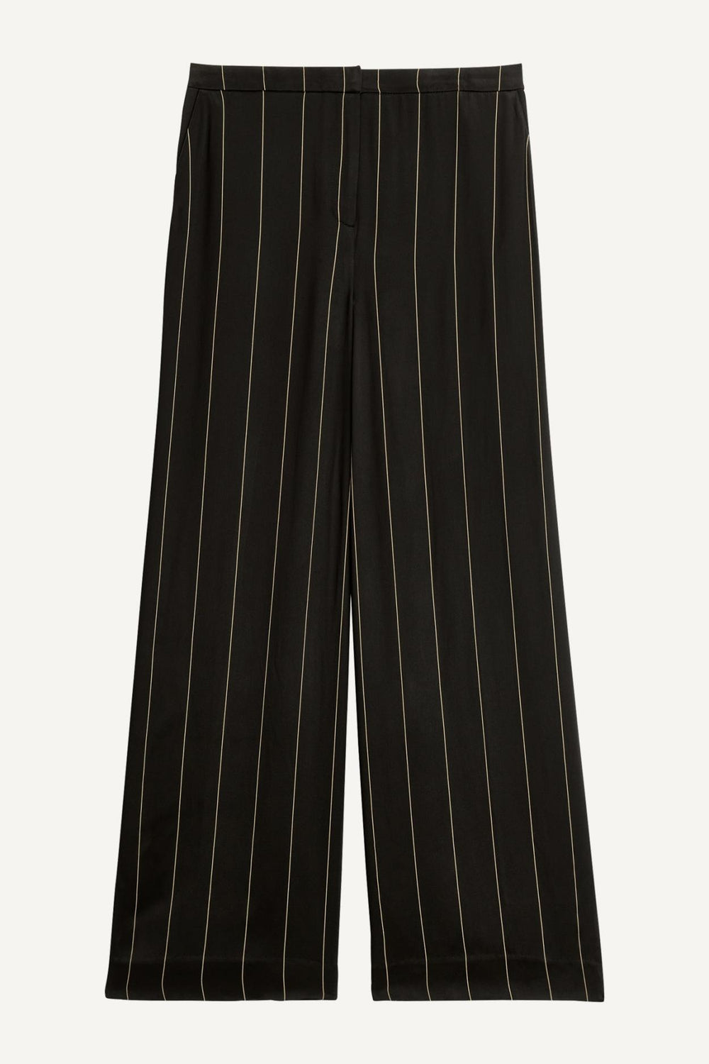 Donna Karan Pants | Women WIDE LEG PINSTRIPE PANT Black