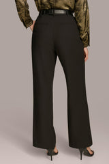 Donna Karan Pants | Women WIDE LEG TROUSER WITH CHAIN BELT Black