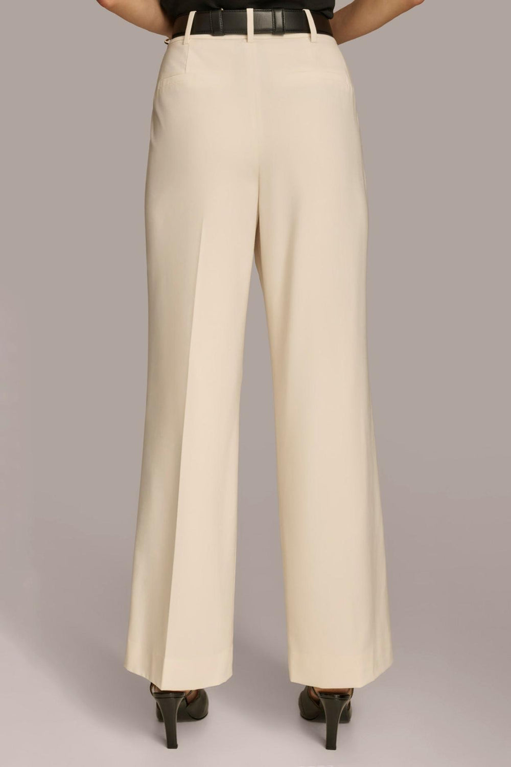 Donna Karan Pants | Women WIDE LEG TROUSER WITH CHAIN BELT Ivory