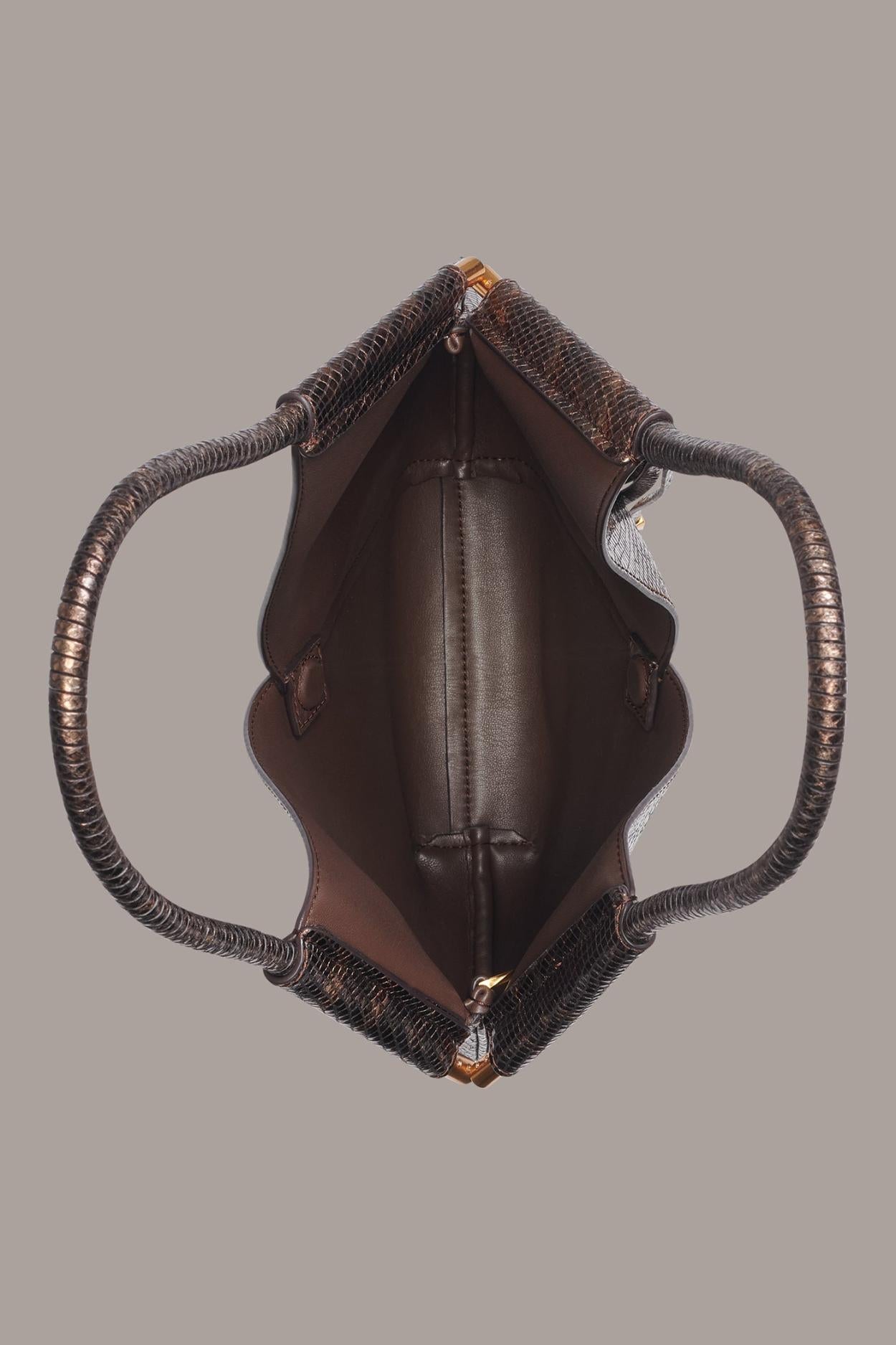 Donna Karan Shoulder And Hobo Bags | Women BALDWIN MINI SHOULDER Snake Gold