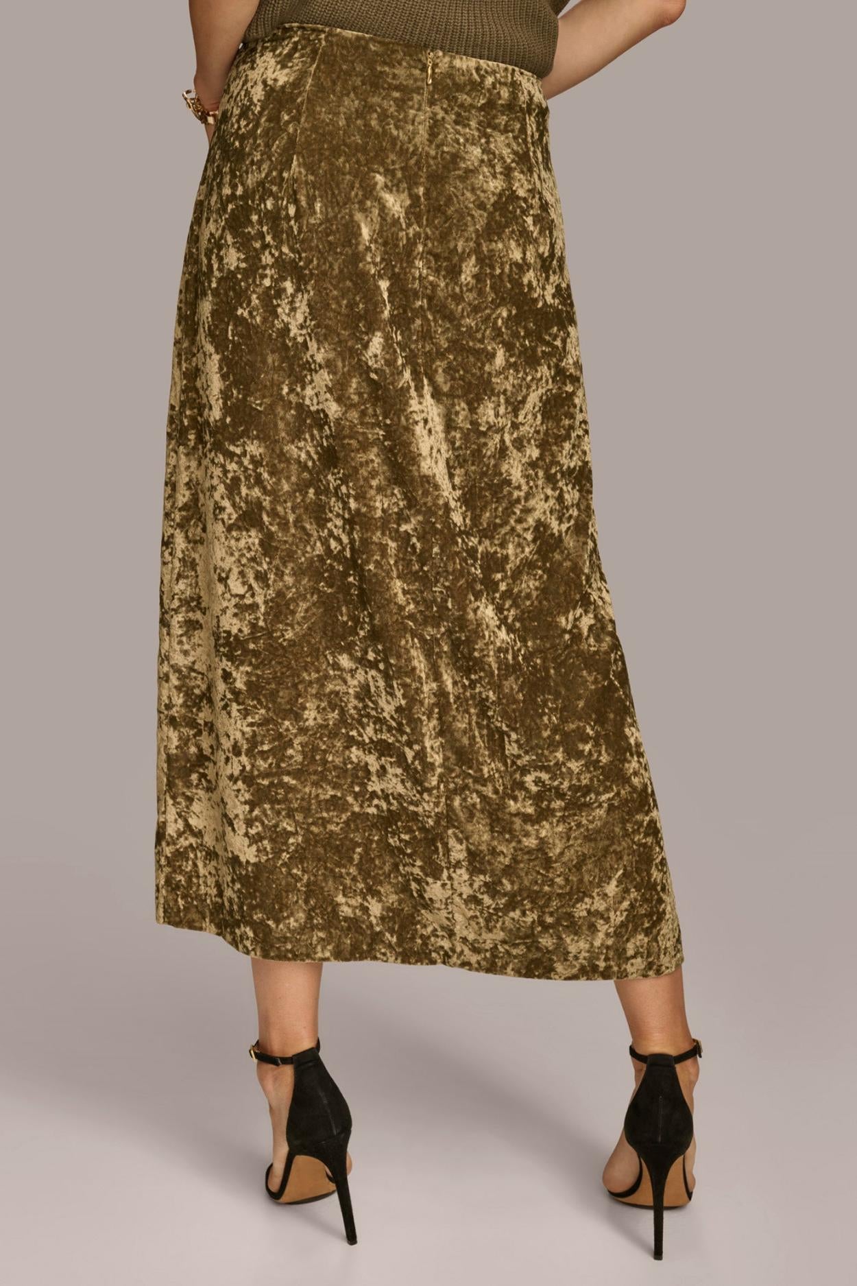 Donna Karan Skirts | Women DISTRESSED VELVET SKIRT Beech