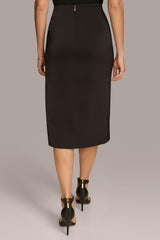 Donna Karan Skirts | Women FAUX WRAP MIDI SKIRT Black