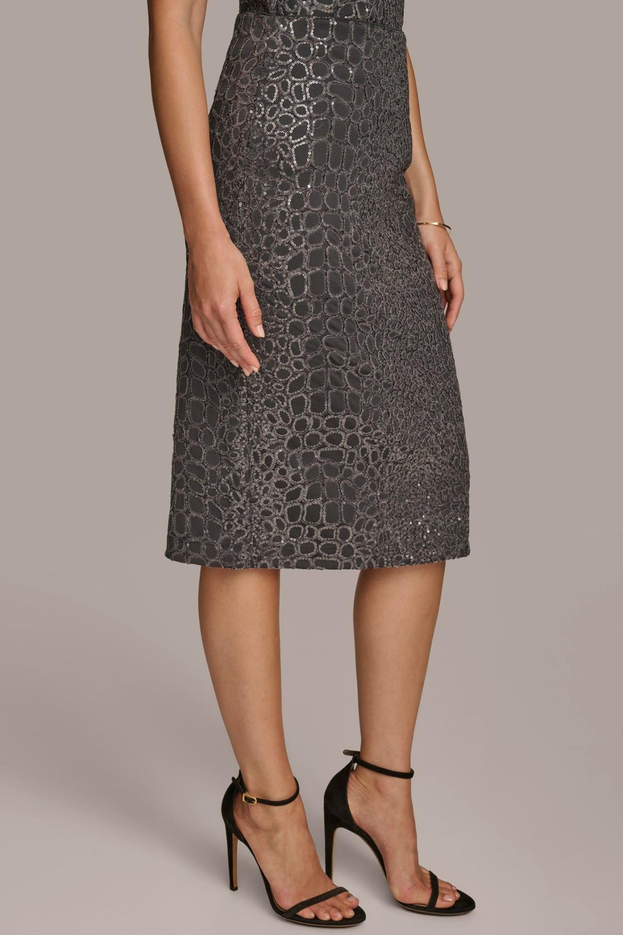 Donna Karan Skirts | Women SEQUIN EMBELIISHED SKIRT Iron