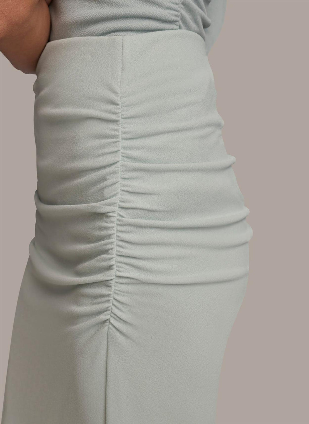 Donna Karan Skirts | Women SLIM RUCHED SIDE SKIRT Blue Frost