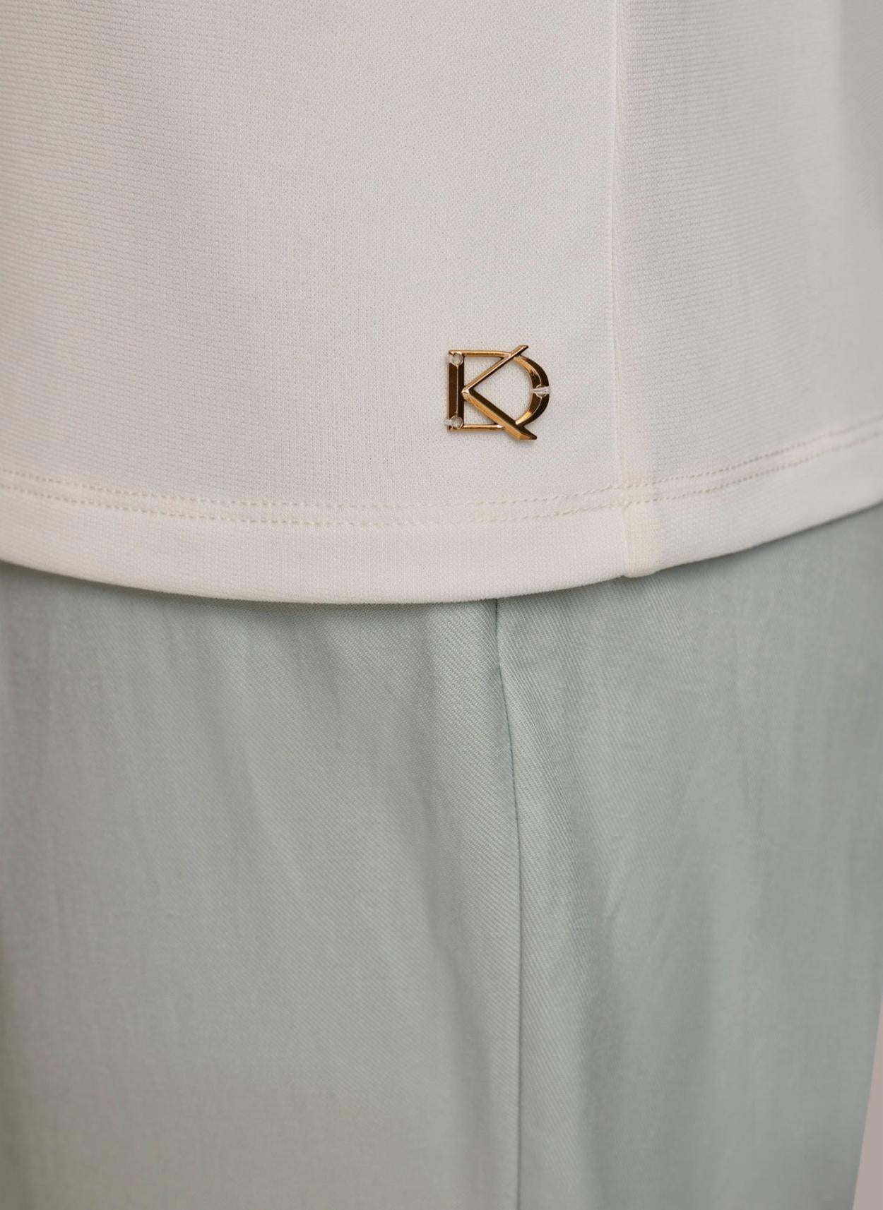 Donna Karan Sweaters And Tops | Women ASYMMETRICAL DRAPE SHOULDER TOP Blue Frost