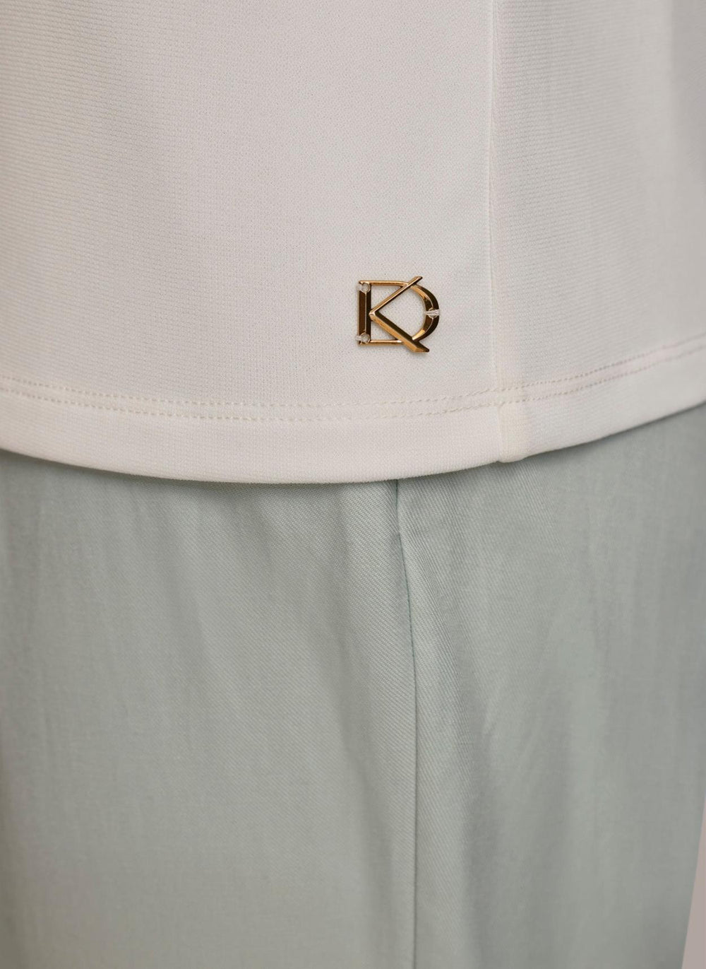 Donna Karan Sweaters And Tops | Women ASYMMETRICAL DRAPE SHOULDER TOP Blue Frost