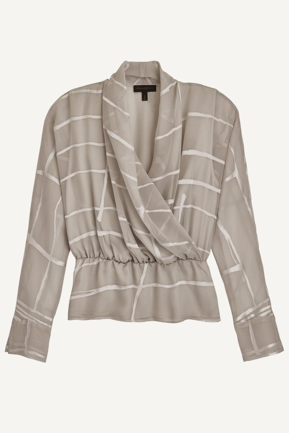 Donna Karan Sweaters And Tops | Women BURNOUT FAUX WRAP BLOUSE Pavement