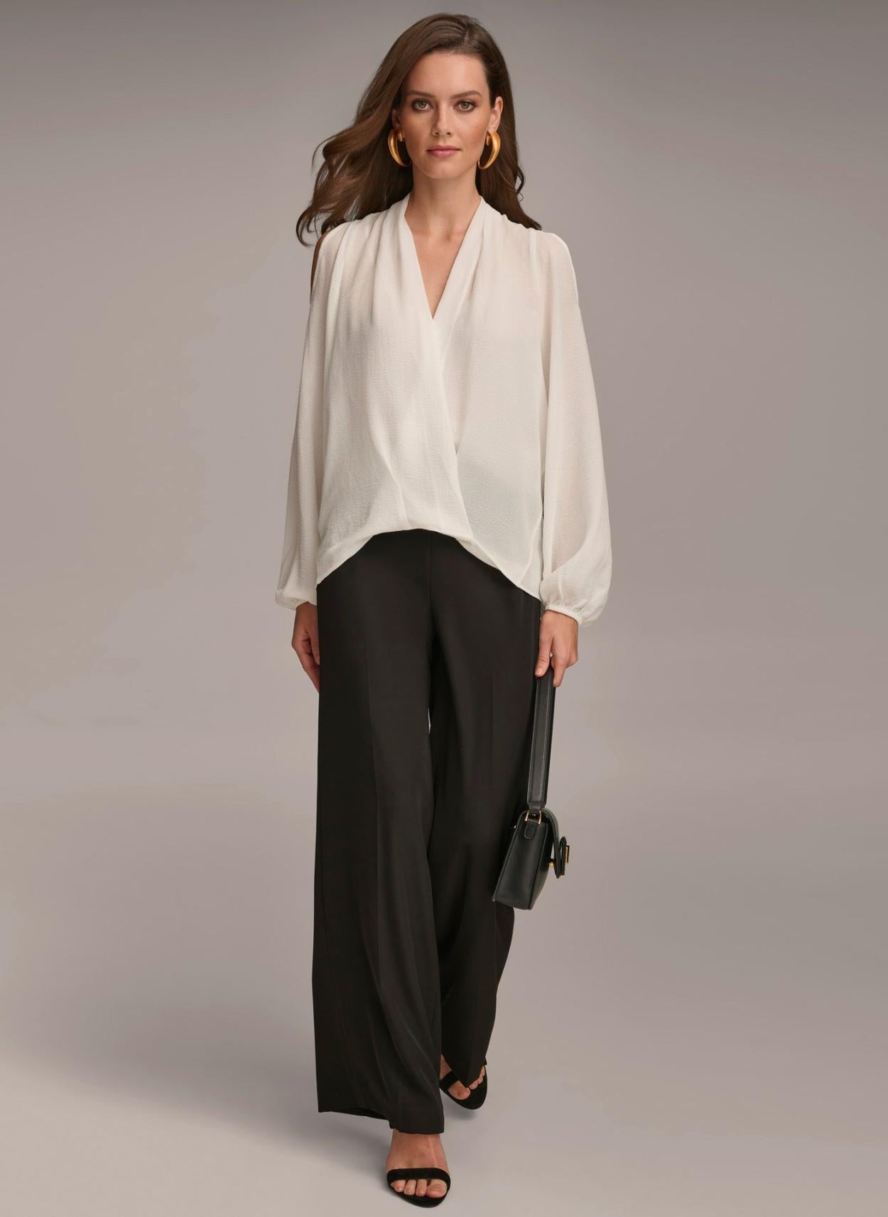 Donna Karan Sweaters And Tops | Women COLD SHOULDER BLOUSE Cream