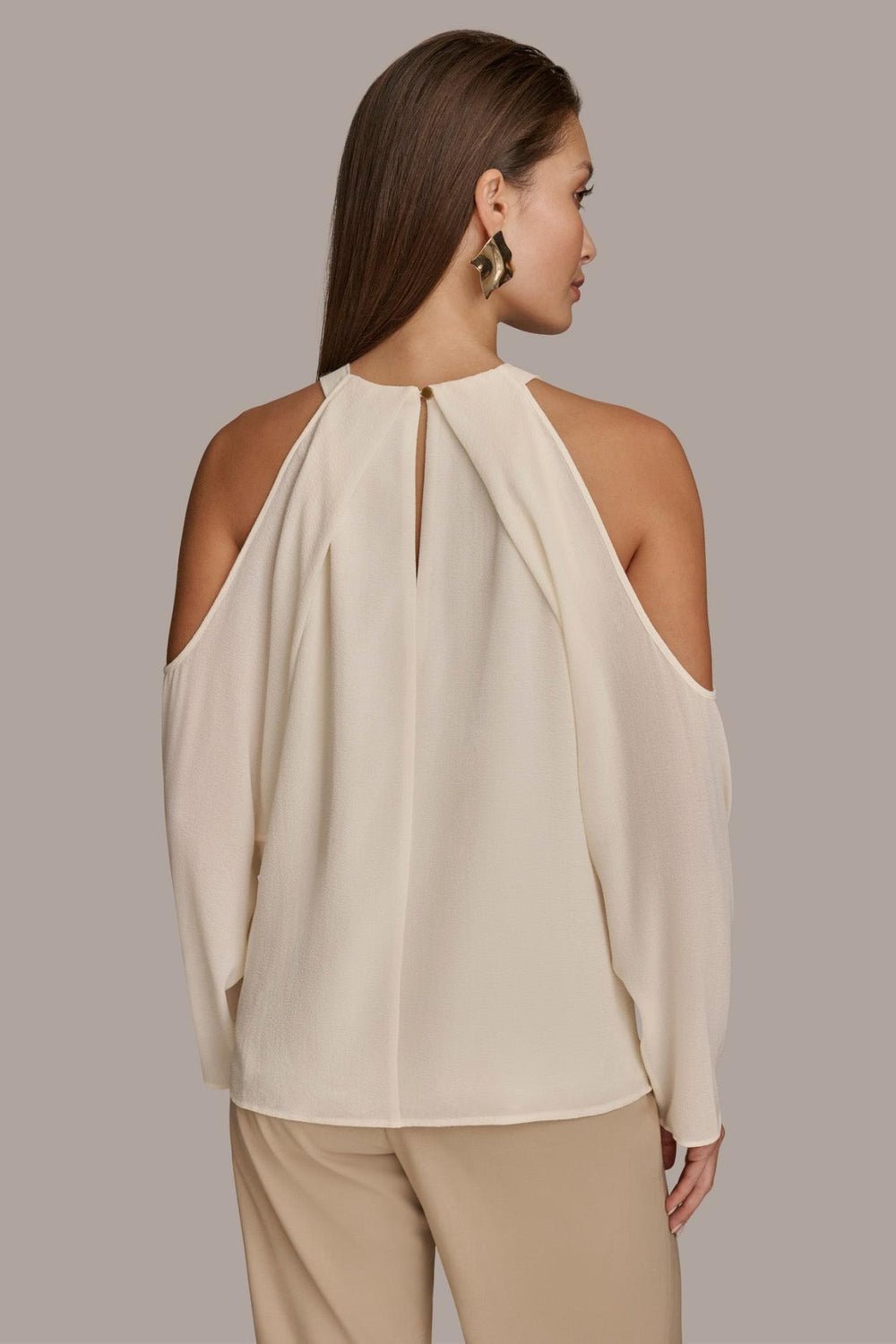 Donna Karan Sweaters And Tops | Women COLD SHOULDER TOP Ivory