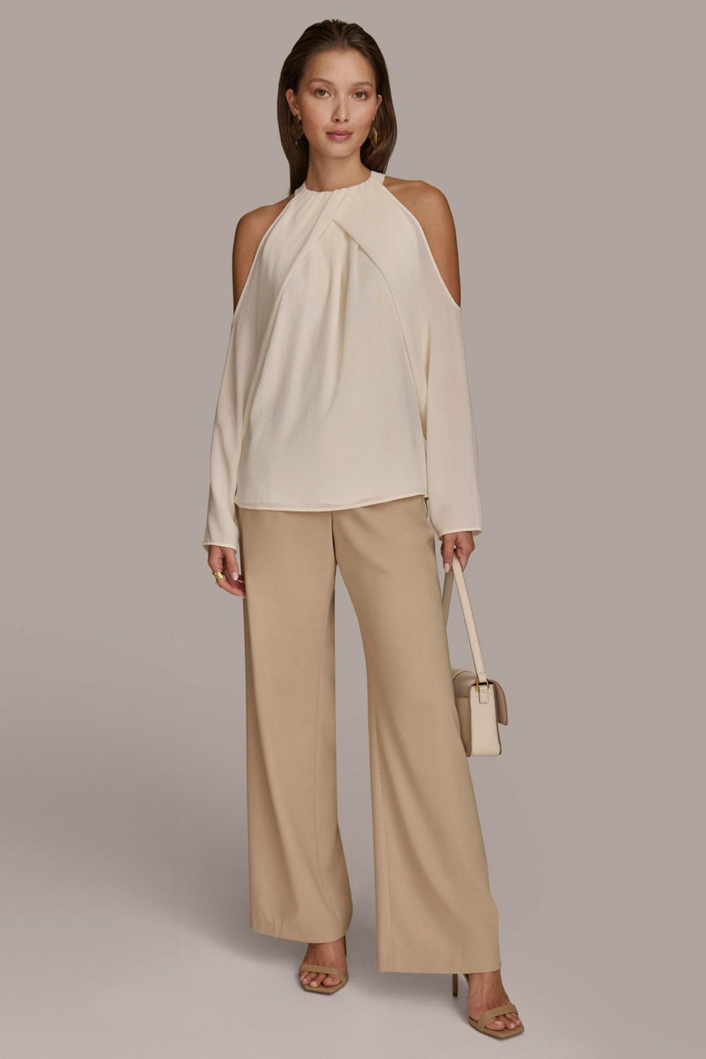 Donna Karan Sweaters And Tops | Women COLD SHOULDER TOP Ivory