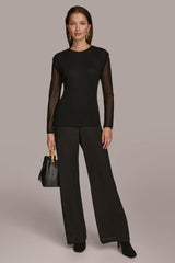 Donna Karan Sweaters And Tops | Women CREW NECK TOP Black