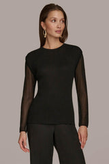 Donna Karan Sweaters And Tops | Women CREW NECK TOP Black