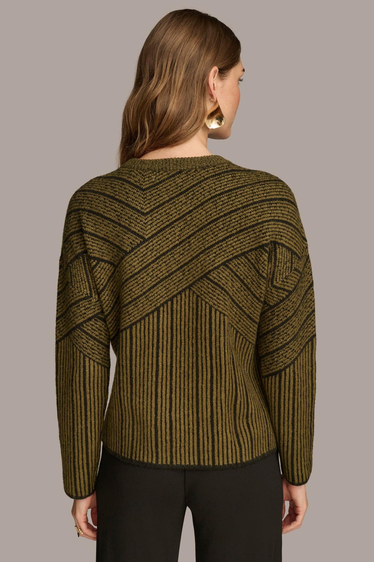 Donna Karan Sweaters And Tops | Women CREW NECK WITH CRISS CROSS DETAIL Brown Multi