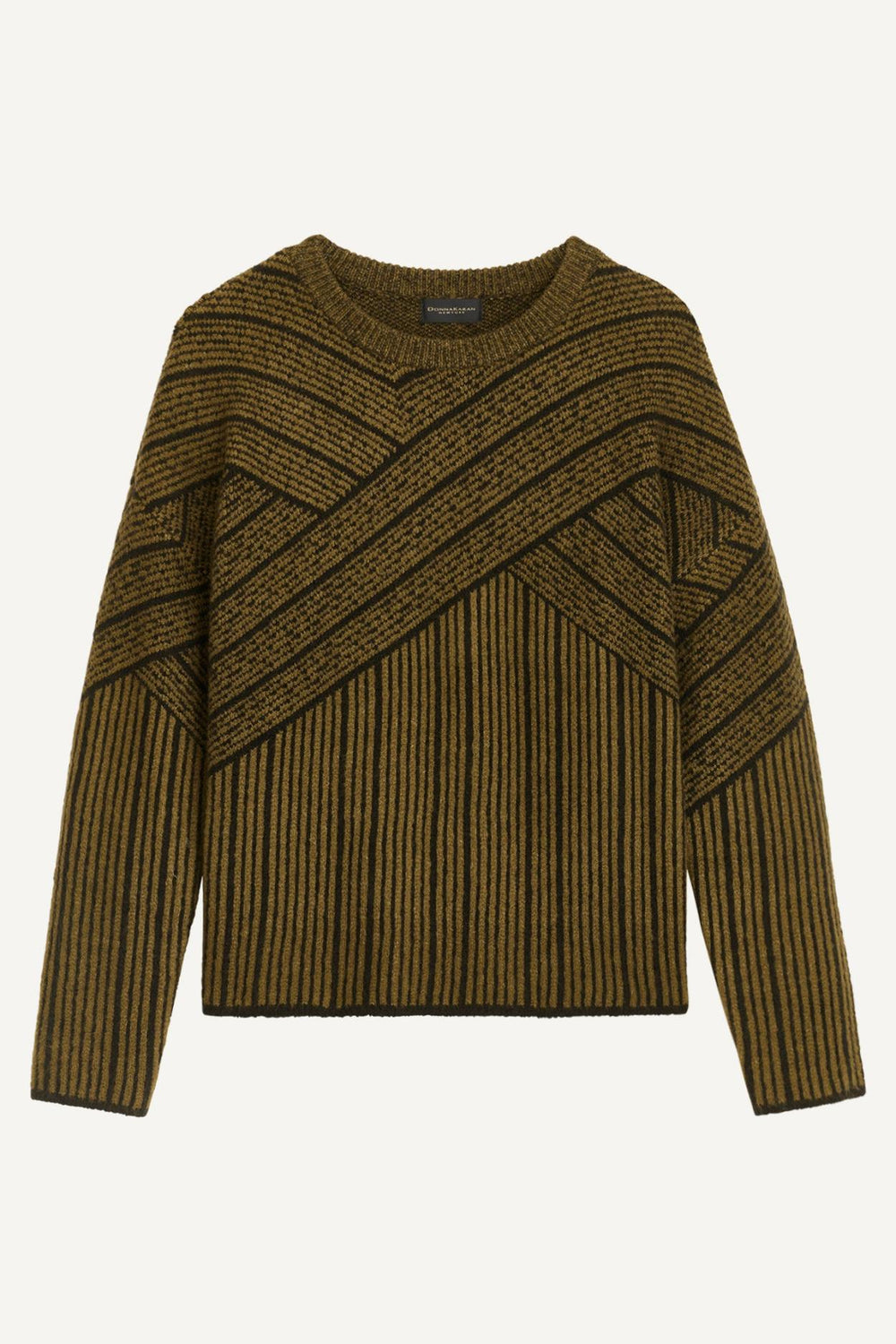 Donna Karan Sweaters And Tops | Women CREW NECK WITH CRISS CROSS DETAIL Brown Multi