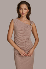 Donna Karan Sweaters And Tops | Women CRINKLE SHOULDER HARDWARE TOP Mink