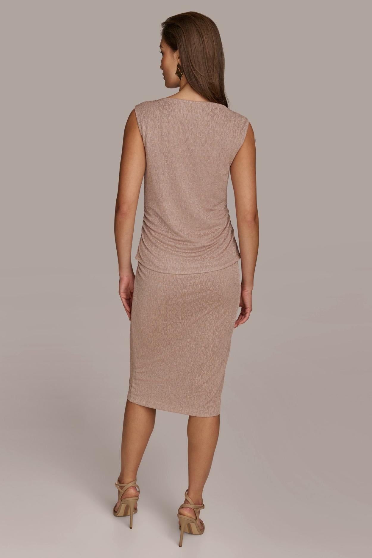 Donna Karan Sweaters And Tops | Women CRINKLE SHOULDER HARDWARE TOP Mink