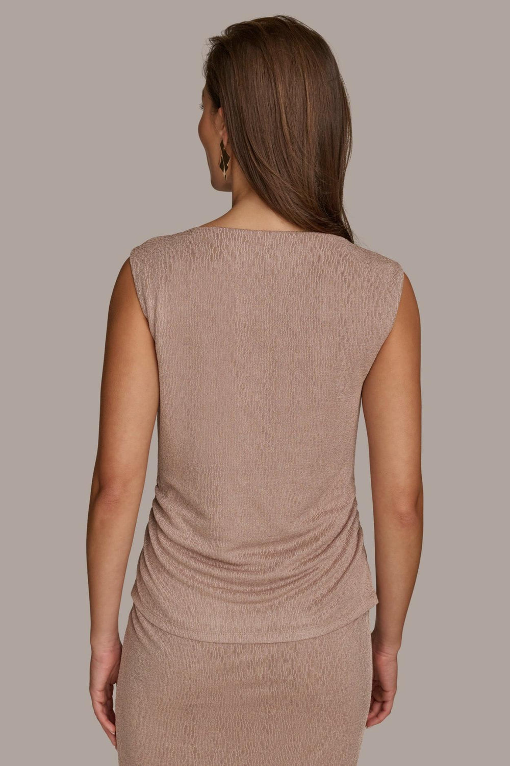 Donna Karan Sweaters And Tops | Women CRINKLE SHOULDER HARDWARE TOP Mink