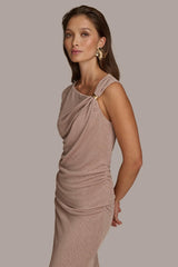 Donna Karan Sweaters And Tops | Women CRINKLE SHOULDER HARDWARE TOP Mink