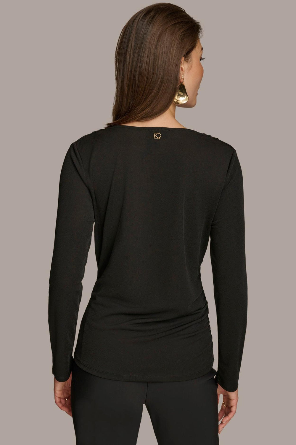 Donna Karan Sweaters And Tops | Women DRAPED FRONT TOP Black