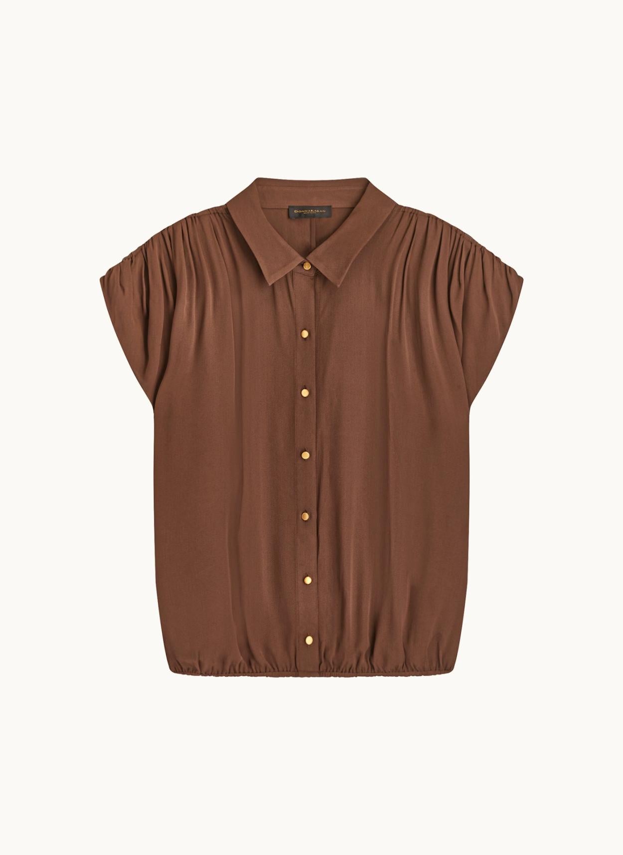 Donna Karan Sweaters And Tops | Women ELASTIC HEM BLOUSE Canyon
