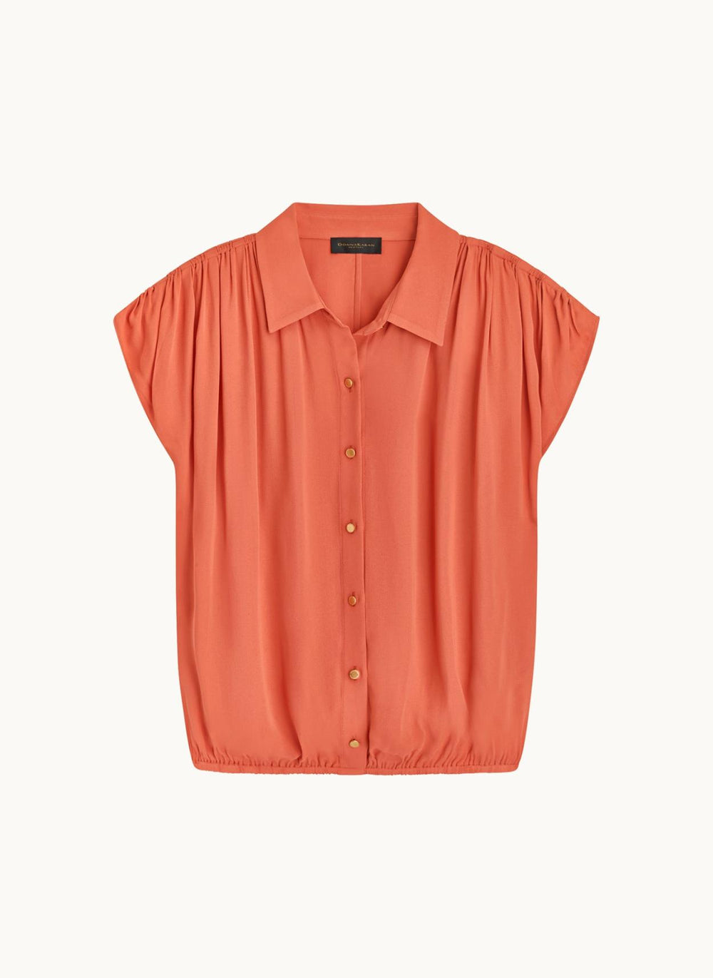 Donna Karan Sweaters And Tops | Women ELASTIC HEM BLOUSE Terracotta