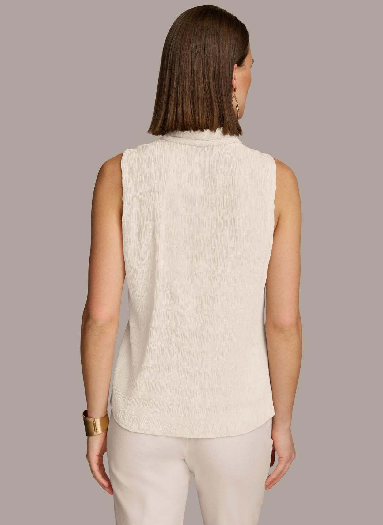 Donna Karan Sweaters And Tops | Women FAUX WRAP PEPLUM TOP Cream