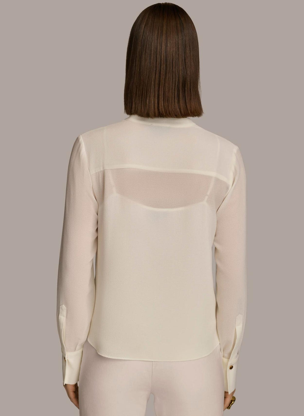 Donna Karan Sweaters And Tops | Women FAUX WRAP TOP Cream