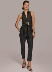 Donna Karan Sweaters And Tops | Women GOLD HARDWARE KNOT TOP Black