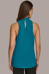 Donna Karan Sweaters And Tops | Women HIGH COWL NECK TOP Green