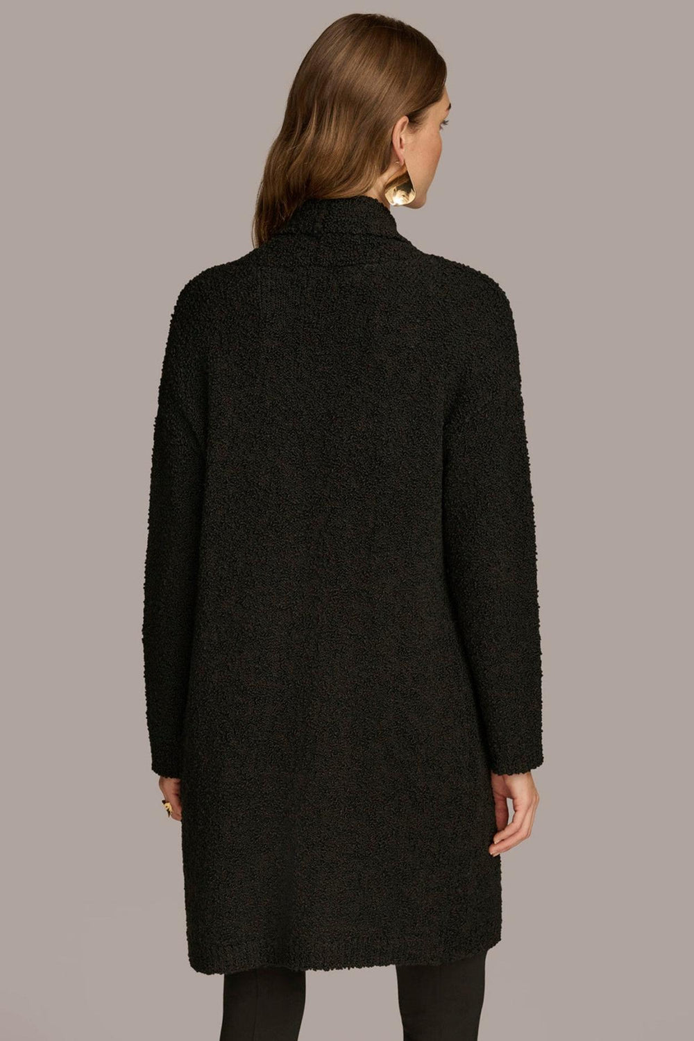 Donna Karan Sweaters And Tops | Women LONG OPEN-FRONT CARDIGAN Black